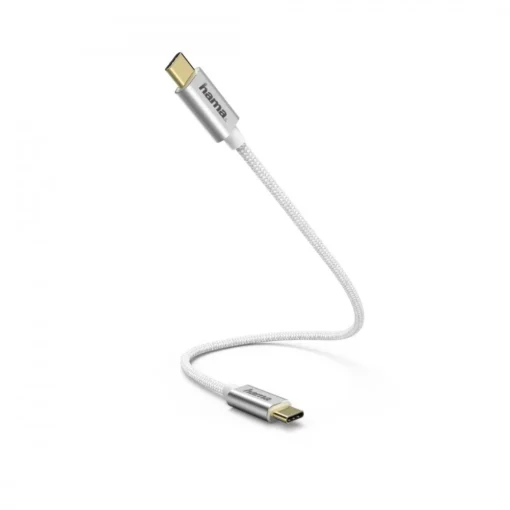 Hama charging data cable USB- C 0,2m white