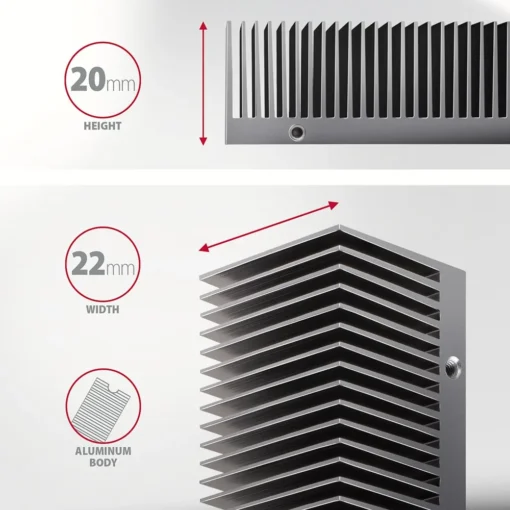 AXAGON CLR-M2XT passive ALU heatsink M.2 20mm heigh - Image 3