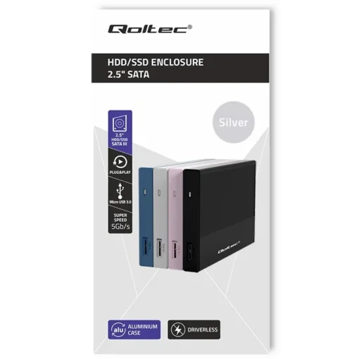 Qoltec Enclosure for SSD HDD 2.5drive,SATA,USB3.0,2T - Image 5