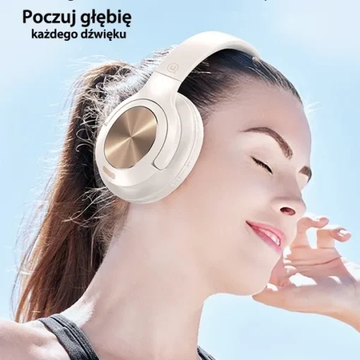 USAMS Bluetooth headphones 5. 3 US-YH Series Beige - Image 3