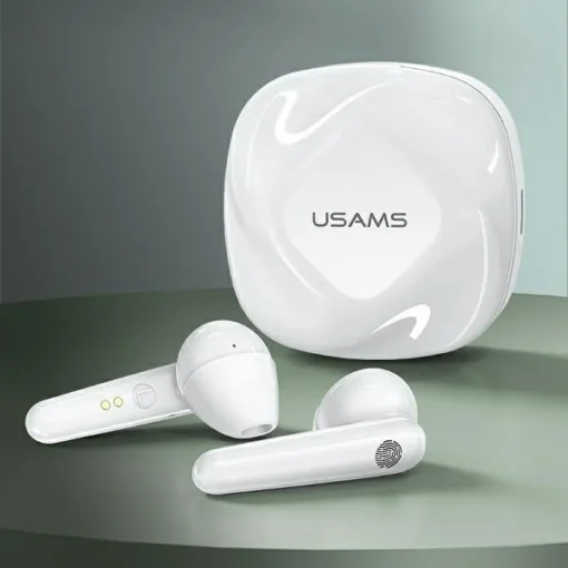 USAMS Bluetooth Headphones TW S 5.0 SD Series white - Image 3