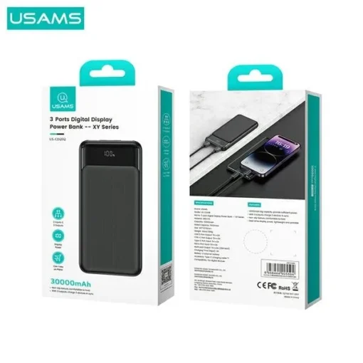 USAMS PowerBank 30000mAh 10W 1xUSB-C 2xUSB-A - Image 2