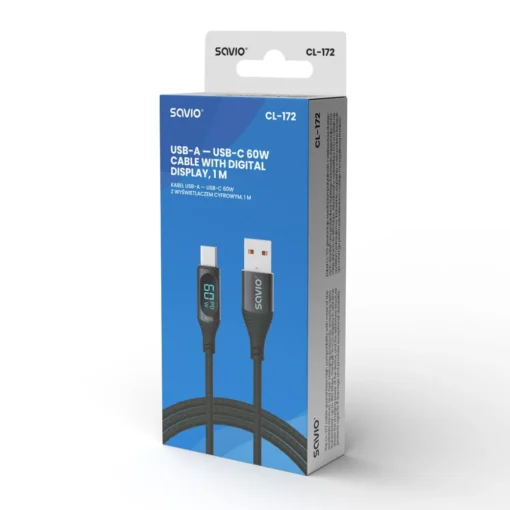 Savio USB Cable 60W CL0172 1m SAVIO - Image 3