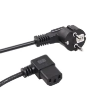 Maclean Power cable angled 3 pin plug 5M EU MCTV-804