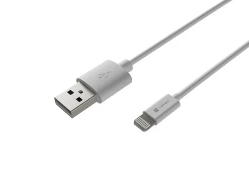 Natec LIGHTNING(M)->USB-A(M) CABLE 1M WHITE MFI PRAT - Image 2