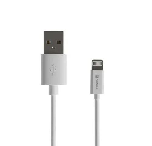 Natec LIGHTNING(M)->USB-A(M) кабел 2M WHITE MFI prat