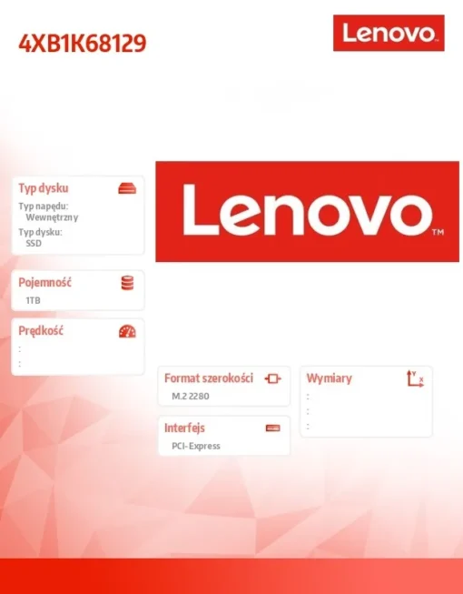 Lenovo SSD 1TB Performance PCIe Gen4 M.2 2280 - Image 2