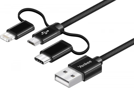 YENKEE Cable USB A-USB C 3w1 1m - Image 2