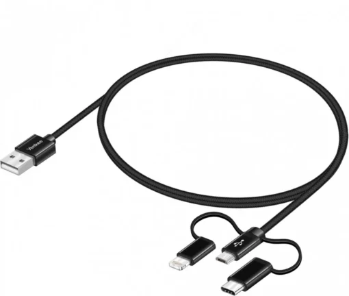 YENKEE Cable USB A-USB C 3w1 1m - Image 3