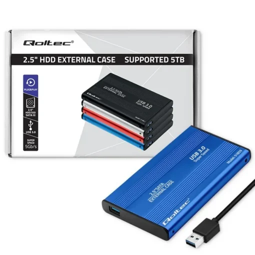 Qoltec Hard Drive adapterUSB3.0 HDD/SSD 2.5SATA3 blue - Image 4