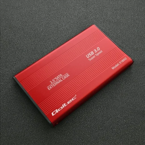 Qoltec Hard drive adapterUSB3.0 HDD/SSD 2.5 SATA3 red - Image 5