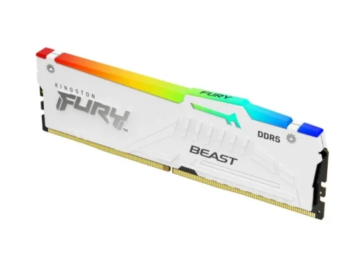 Kingston памет DDR5 Fury Beast RGB 16GB(1*16GB)/6800 CL34 EXPO white - Image 3