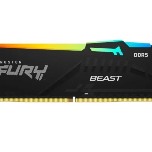 Kingston памет DDR5 Fury Beast RGB 16GB(1*16GB)/6800 CL34 XMP черен