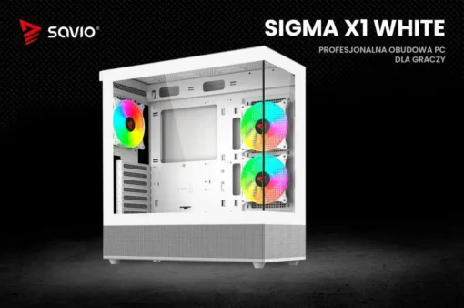 Savio кутия за компютър SIGMA X1 White Savio - Image 2