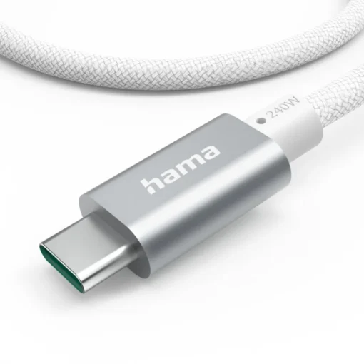 Hama 240W USB cable USB C-C 1,5m white - Image 2