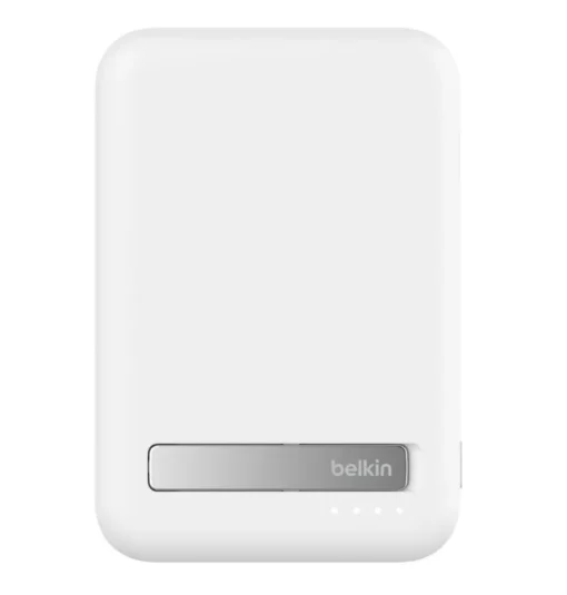 Belkin Powerbank with stand 8000mAh Qi2 MagSafe white