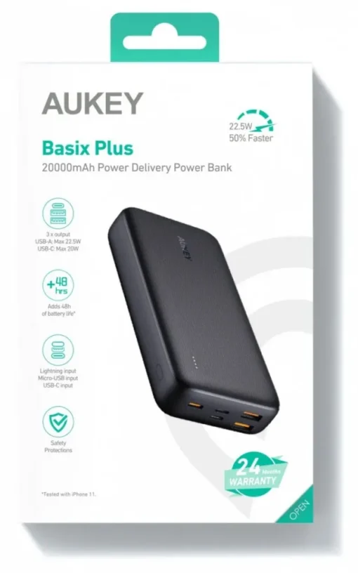 AUKEY AUKEY PB-N74S UltraFast Power Bank 20000mAh 5xU - Image 4