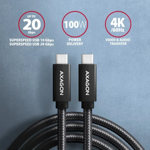 AXAGON BUCM32-CM15AB cable USB -C USB-C USB3.2 Gen2 1. - Image 2