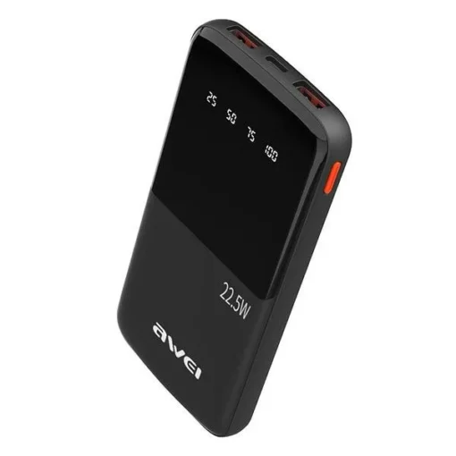 AWEI външна батерия 10000mAh P10K 22,5W 2xUSB + USB-C