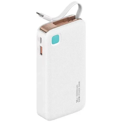 USAMS Powerbank 10000mAh 20W retractable USB-C cable