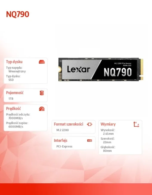 Lexar SSD NQ790 1TB NVMe 4x4 2280 7000/6000MB/s - Image 5