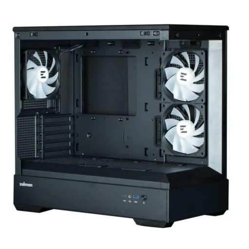 Zalman кутия P30 V2 MicroATX Mini Tower 3 FansRGB Black - Image 5