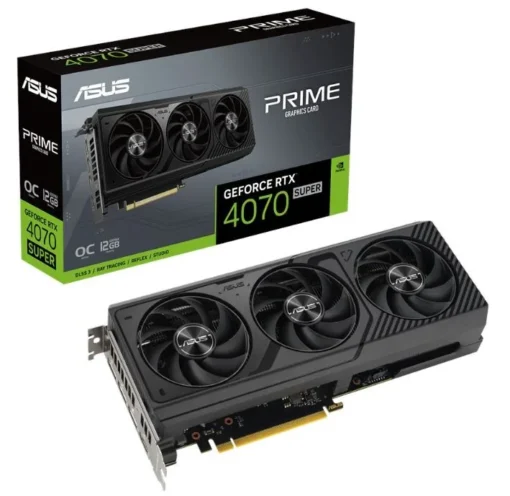 Asus видео карта GeForce RTX 4070 SUPER PRIME OC 12G GDDRX6 192bit