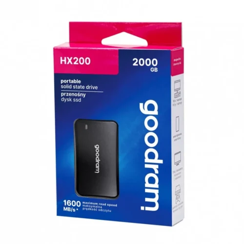 GOODRAM SSD drive HX200 2TB USB-C+A 1600/1500MB/s черен