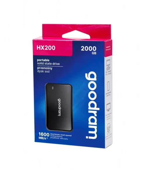 GOODRAM SSD drive HX200 2TB USB-C+A 1600/1500MB/s black