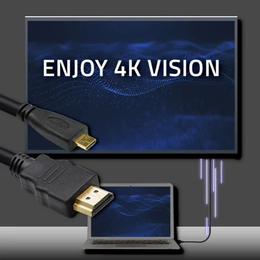 Qoltec Cabel HDMI 1.4 Male / Micro HDMI v1.4 male | 2m - Image 4