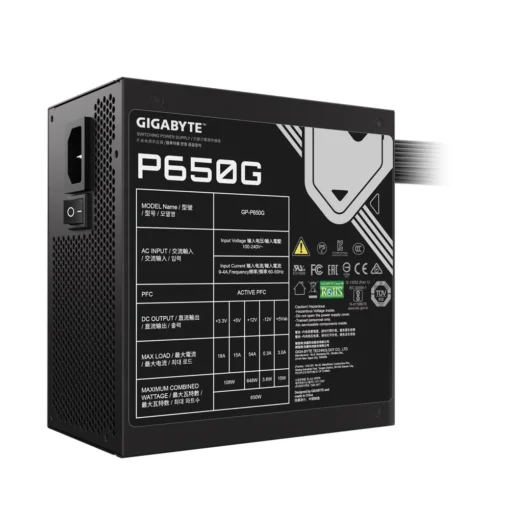 Gigabyte захранващ блок GP-P650G GOLD PFC 120mm hydraulic fan ATX - Image 5