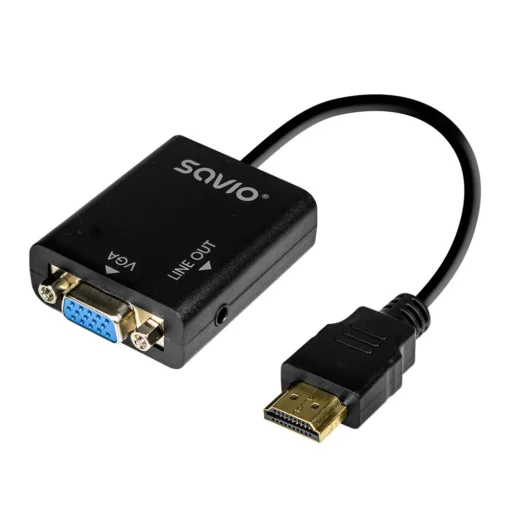 Savio HDMI-VGA adapter AK-76 with audio - Image 2