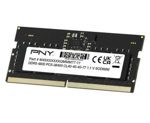 PNY памет за лаптоп 16GB DDR5 SODIMM 4800 MN16GSD54800-BLK - Image 2