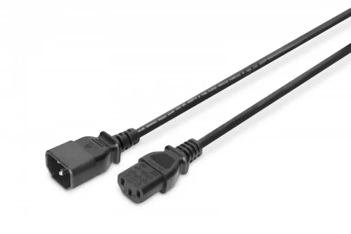 Digitus Power Cord extension Type IEC C14/IEC C13 M/F black 18m