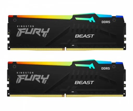 Kingston памет DDR5 Fury Beast RGB 32GB(2*16GB)/6000 CL36 black