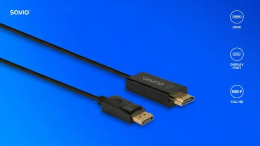 Savio DP-HDMI Cable CL-183 1,5m, SAVIO - Image 4