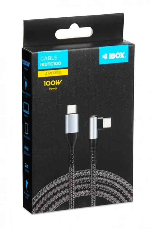 iBOX Kabel IBOX IKUTC00 USB-C 100W 90 stopni - Image 2