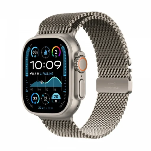 Apple Watch Ultra 2 GPS + Cellular 49 mm Natural Titanium Case with Natural Titanium Milanese Loop - S