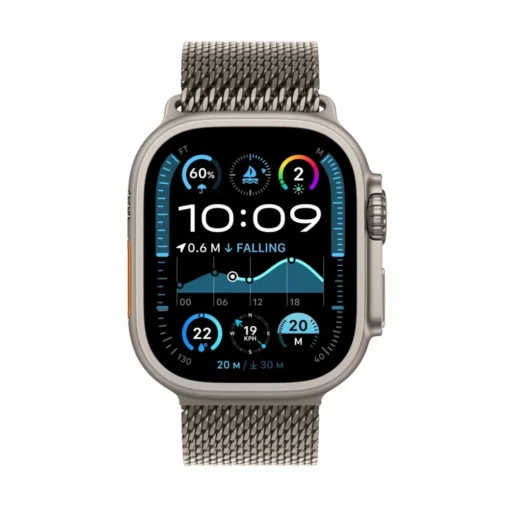 Apple Watch Ultra 2 GPS + Cellular 49 mm Natural Titanium Case with Natural Titanium Milanese Loop - S - Image 2