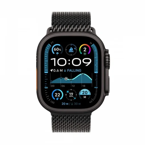 Apple Watch Ultra 2 GPS + Cellular 49 mm Black Titanium Case with Black Titanium Milanese Loop - S - Image 2