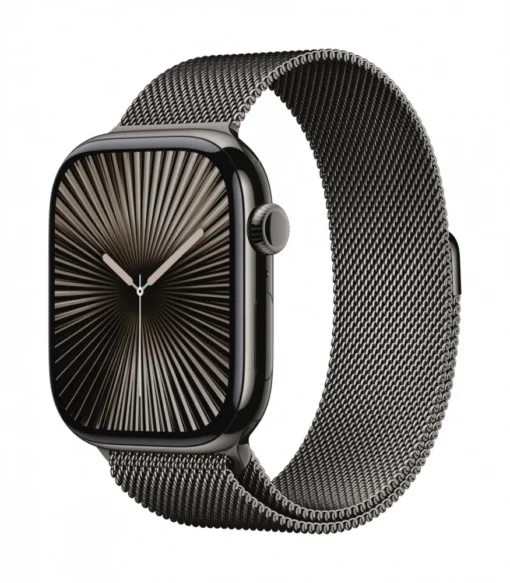 Apple Watch Series 10 GPS + Cellular 46 mm Slate Titanium Case with Slate Milanese Loop - S/M