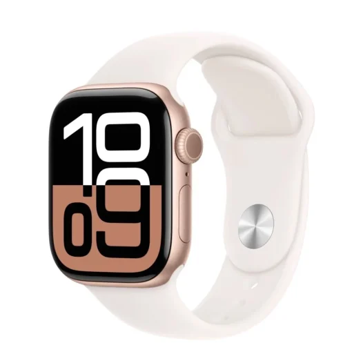 Apple Watch Series 10 GPS + Cellular 42 mm Rose Gold Aluminium Case with Light Blush Sport Band - M/L