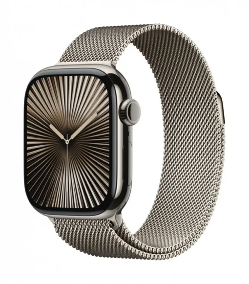 Apple Watch Series 10 GPS + Cellular 42 mm Natural Titanium Case with Natural Milanese Loop