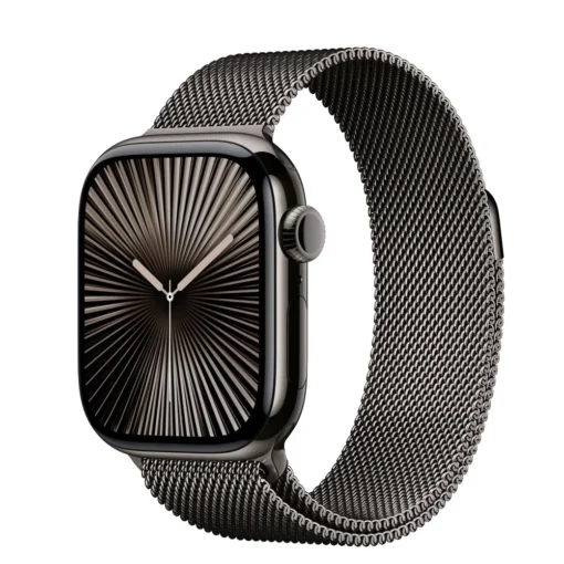 Apple Watch Series 10 GPS + Cellular 42 mm Slate Titanium Case with Slate Milanese Loop