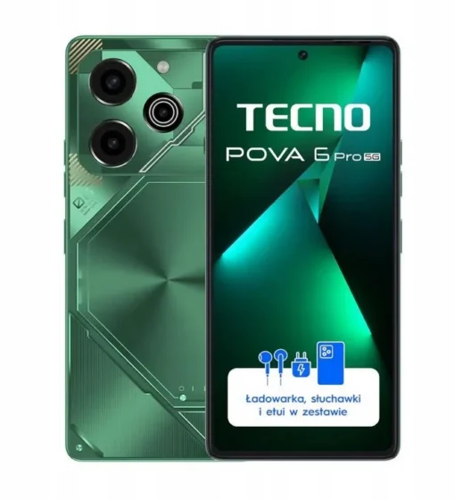 TECNO Smartphone POVA 6 PRO 5G Comet Green - Image 3