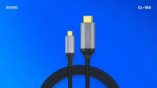 Savio Cable USB-C to HDMI v2.0b, 3m, copper CL-184 - Image 2