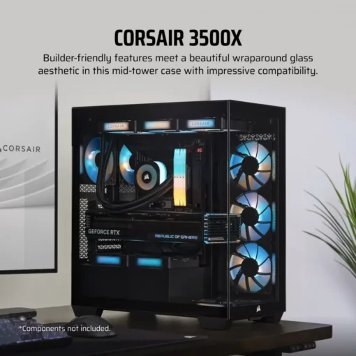 Corsair кутия за компютър 3500X TG Mid-Tower black - Image 2