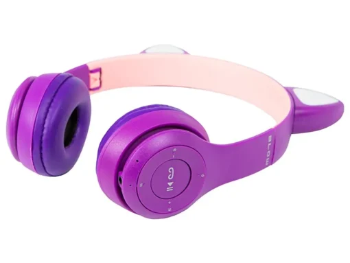 BLOW Wireless headset Bluetooth 5.0 LED for kids purple ears - Image 2