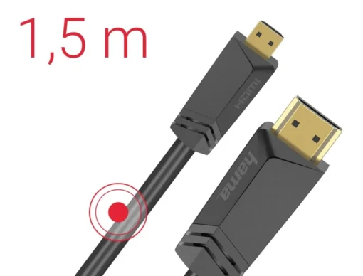 Hama HDMI cable microHDMI 1,5m - Image 2