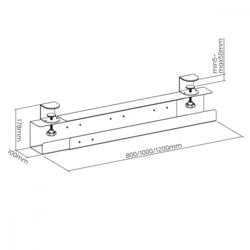 Maclean Under-desk cable organizer MC-333 - Image 4